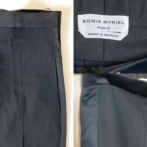 Sonia Rykiel Black Tuxedo Trouser Pant Size US 8